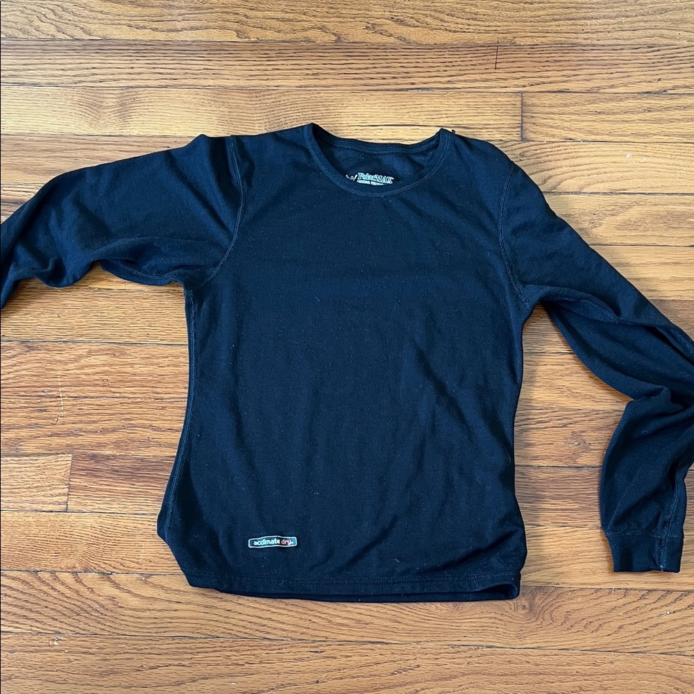 Black Long Sleeve polar max thermal Shirt youth xs